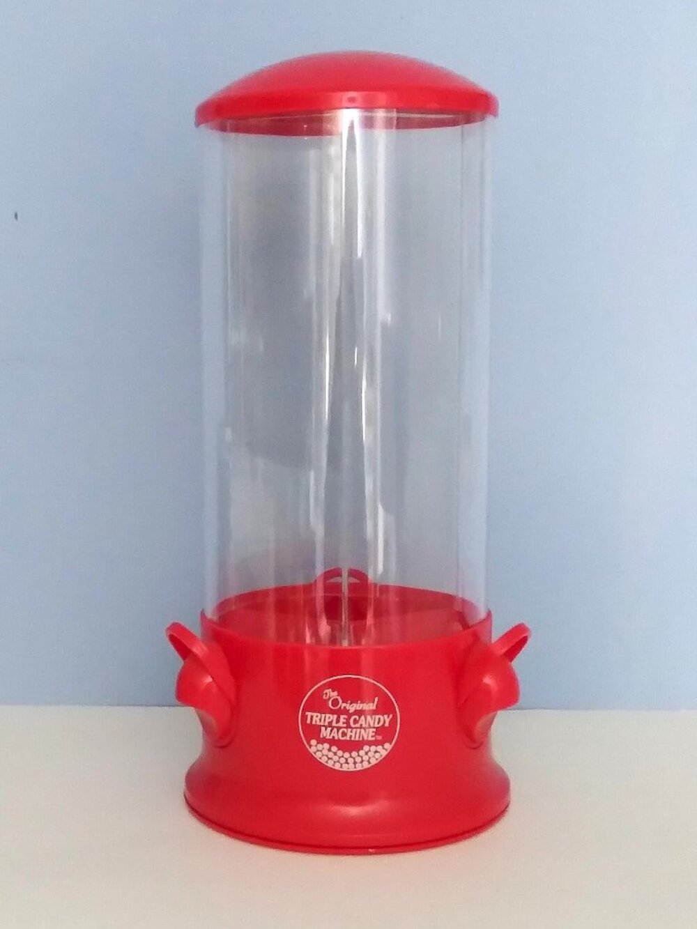 The Original Triple Candy Machine Dispenser, clear with three sections
